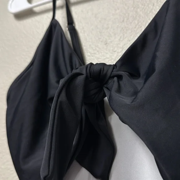 Amazon Cutout Tie Front One Piece Swimsuit - Picture 6 of 11